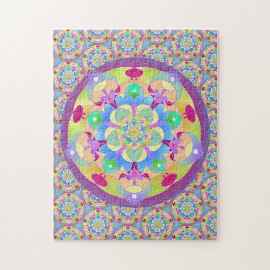 Rainbow Song Mandala Extrem herausfordernd Puzzle (Vertikal)