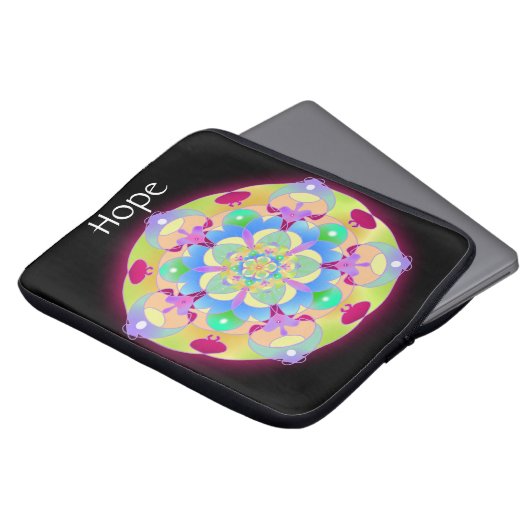 Rainbow Song Mandala Laptopschutzhülle (Vorne Oben)