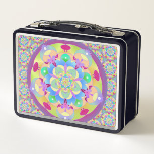 Rainbow Song Mandala Metall Brotdose