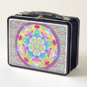 Rainbow Song Mandala Metall Brotdose (Vorderseite)