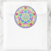 Rainbow Song Mandala Runder Aufkleber (Tasche)