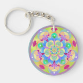 Rainbow Song Mandala Schlüsselanhänger (Vorderseite)
