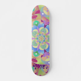 Rainbow Song Mandala  Skateboard