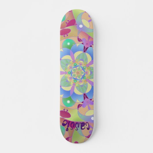 Rainbow Song Mandala  Skateboard (Vorne)