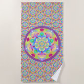 Rainbow Song Mandala Strandtuch (Vorderseite)
