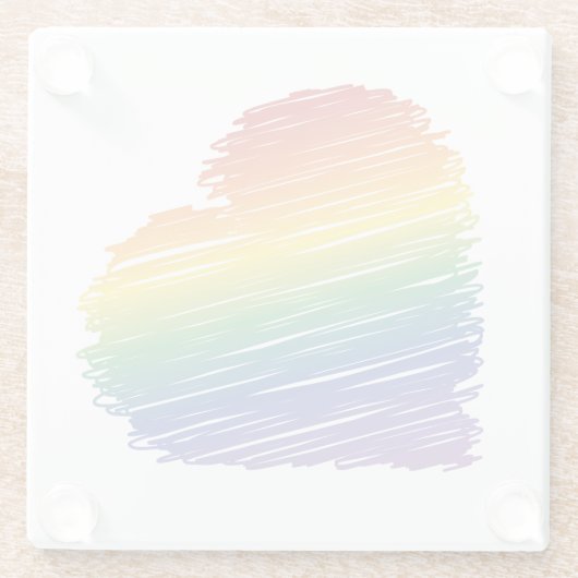 Rainbow-Songwriter-Untersetzer Glasuntersetzer (Rückseite)