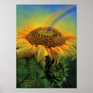 Rainbow Sonnenblumen Art Poster/Print Poster