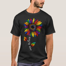 Rainbow Sonnenblumen Liebe ist Liebe LGBT Prix T-Shirt