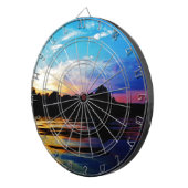 Rainbow-Sonnenuntergang auf dem Bergsee Dartscheibe (Vorderseite rechts)