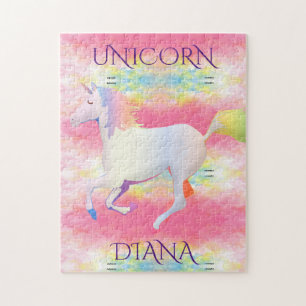 Rainbow sorgt für ein Rätsel. Personalisierter Nam Puzzle