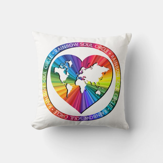 Rainbow Soul Circle Kissen (Vorderseite)