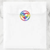 Rainbow Soul Circle Quadratischer Aufkleber (Tasche)