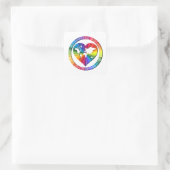 Rainbow Soul Circle Quadratischer Aufkleber (Tasche)