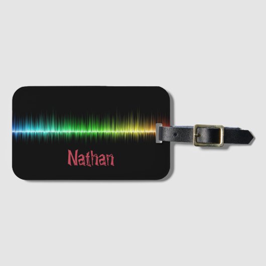 Rainbow Sound-Audio-Musik Gepäckanhänger (Vorderseite (Horizontal))