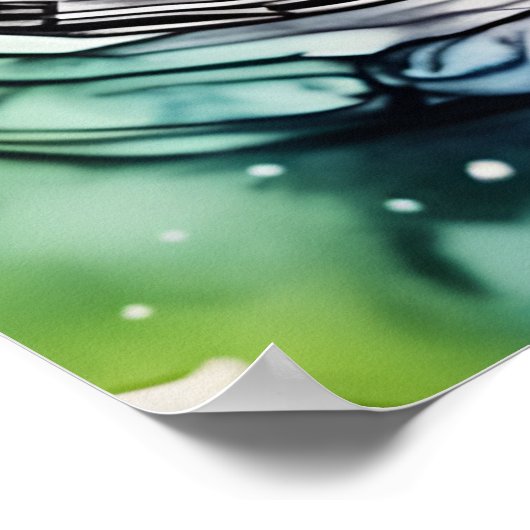 Rainbow Space Cat Poster (Ecke)