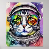 Rainbow Space Cat Poster (Vorne)