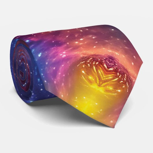 Rainbow Space Nebular Abstrakt Cosmos Stars Krawatte (Gerollt)