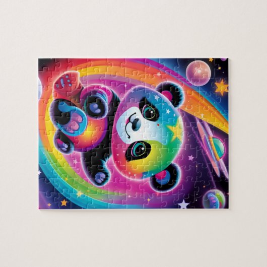 Rainbow Space Panda Puzzle (Horizontal)