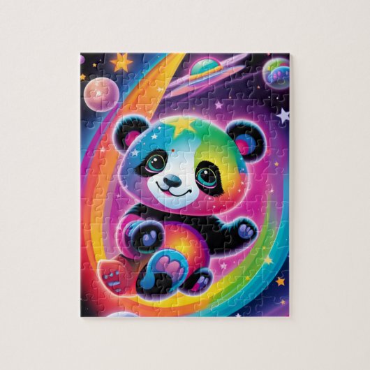 Rainbow Space Panda Puzzle (Vertikal)