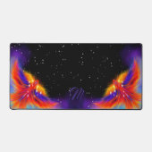Rainbow Space Phoenix Monogram Schreibtischunterlage (Vorderseite)