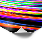 Rainbow Spark Swirl Perfektes Poster (Ecke)