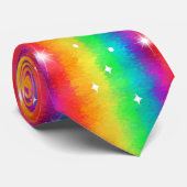 Rainbow Sparkle Celebration Krawatte (Gerollt)