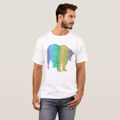 Rainbow Sparkle Glitzer Farbenfrohe Bärenart T-Shirt (Vorne ganz)