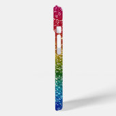 Rainbow Sparkle Glitzer, Personalisiert mit Name Case-Mate iPhone Hülle (Rückseite / Links)