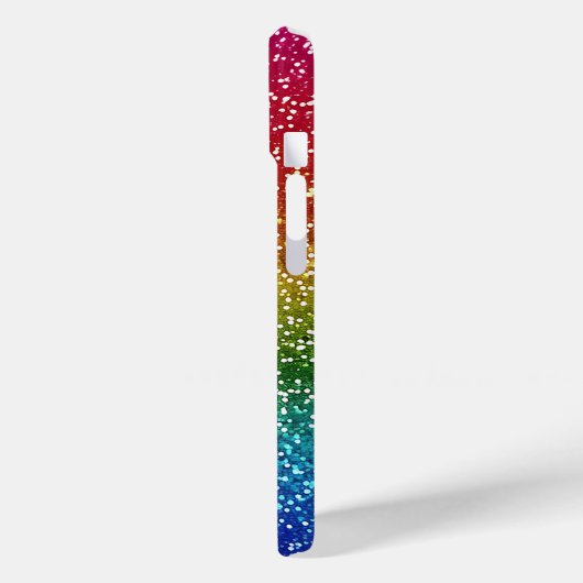 Rainbow Sparkle Glitzer, Personalisiert mit Name Case-Mate iPhone Hülle (Rückseite / Links)
