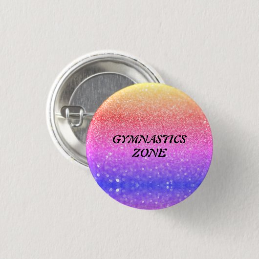 Rainbow Sparkle Gymnastik Zone Button (Vorne & Hinten)