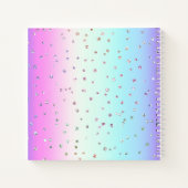 Rainbow Sparkle Monogram Sketchbook Notizblock (Rückseite)