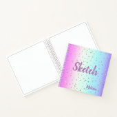 Rainbow Sparkle Monogram Sketchbook Notizblock (Innenseite)