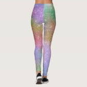 Rainbow Sparkle Personalisiert Leggings (Rückseite)