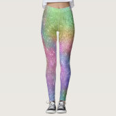 Rainbow Sparkle Personalisiert Leggings (Vorderseite)
