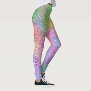 Rainbow Sparkle Personalisiert Leggings