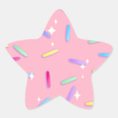 Rainbow Sparkle Star Sprinkler Stickers (Vorderseite)