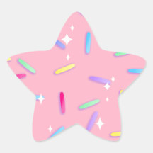 Rainbow Sparkle Star Sprinkler Stickers