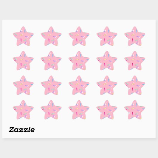Rainbow Sparkle Star Sprinkler Stickers (Blatt)
