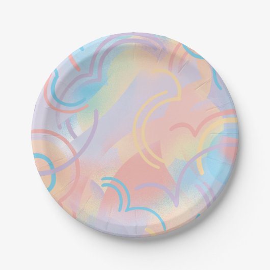 Rainbow Sparkles Paper Plate Pappteller (Vorderseite)