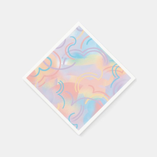 Rainbow Sparkles Serviette (Ecke)