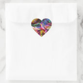 Rainbow Spash Herz-Aufkleber (Tasche)