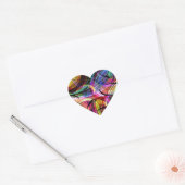 Rainbow Spash Herz-Aufkleber (Umschlag)