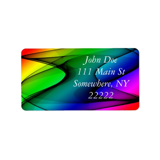 Rainbow Spectrum Abstrakt Adressaufkleber (Vorne)