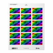 Rainbow Spectrum Abstrakt Adressaufkleber (Vorne)