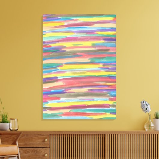 Rainbow Spectrum Art Abstrakt Canvas Print Leinwanddruck (Insitu (Wohnzimmer))