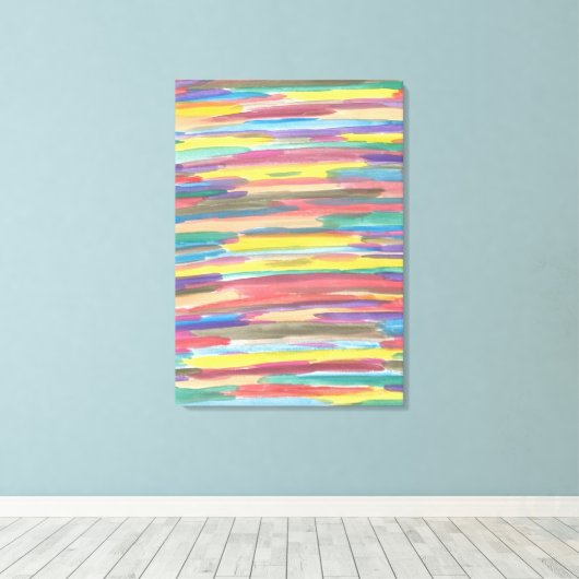 Rainbow Spectrum Art Abstrakt Canvas Print Leinwanddruck (Insitu (Holzboden))
