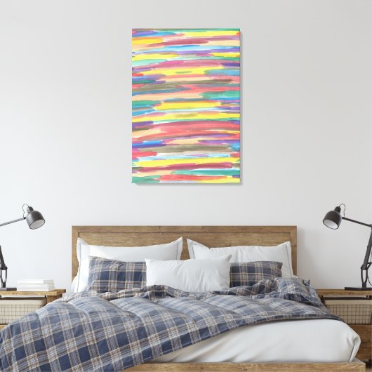 Rainbow Spectrum Art Abstrakt Canvas Print Leinwanddruck (Insitu (Schlafzimmer))