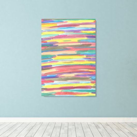 Rainbow Spectrum Art Abstrakt Canvas Print Leinwanddruck (Insitu (Holzboden))