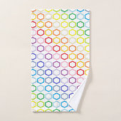 Rainbow-Spectrum-Außenbogen-Hexagons Badhandtuch Set (Handtuch)