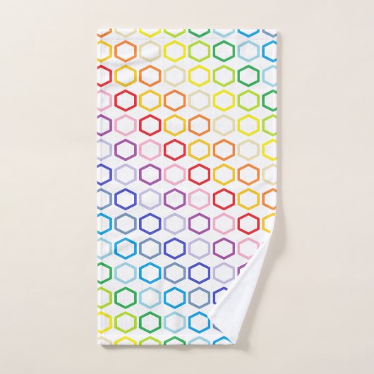 Rainbow-Spectrum-Außenbogen-Hexagons Badhandtuch Set (Handtuch)